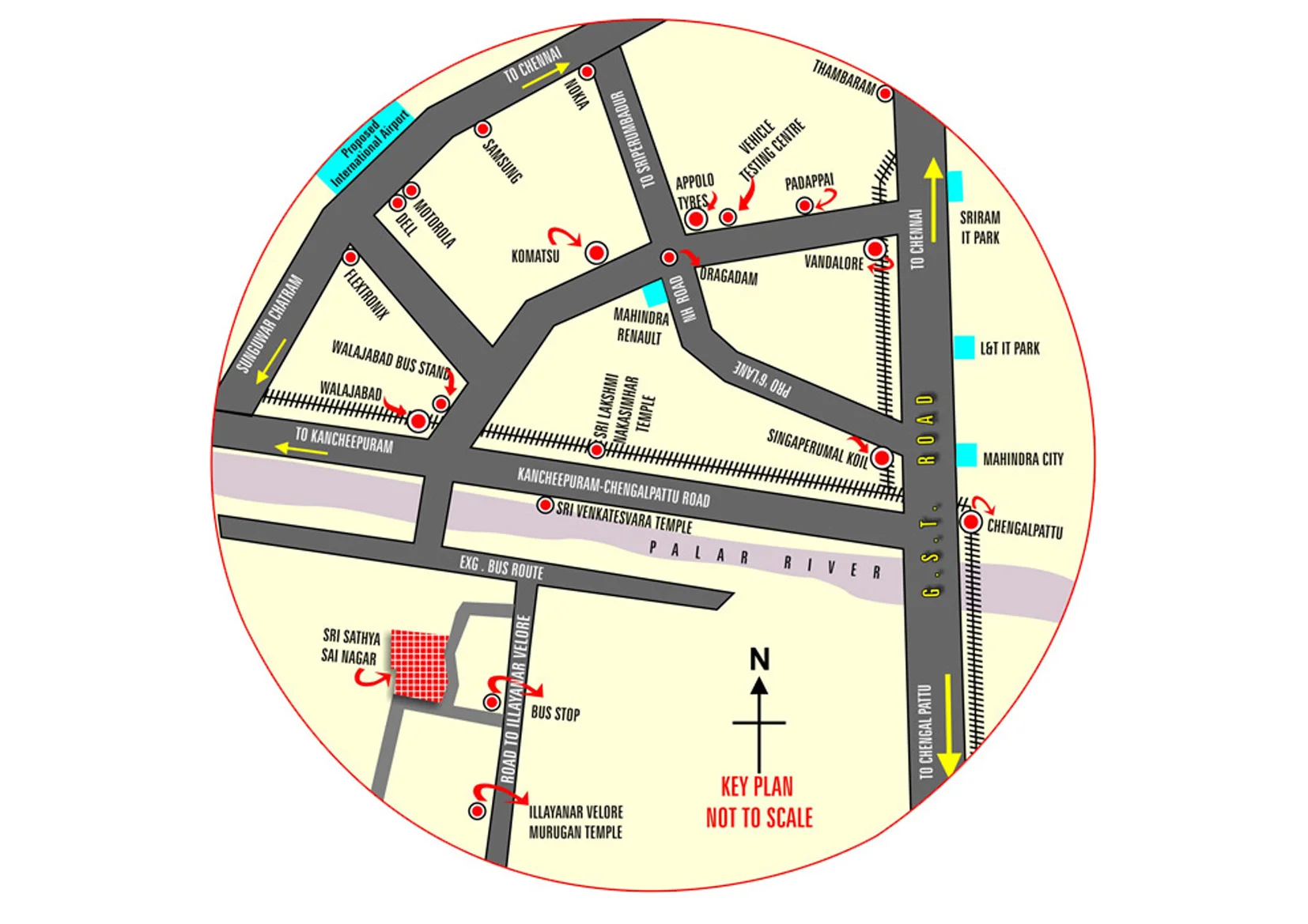 Walajabad Sri Sathya Sai Nagar Keyplan